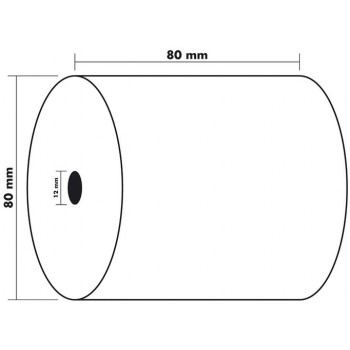 BOBINES THERMIQUE 80X80X12 Carton de 100